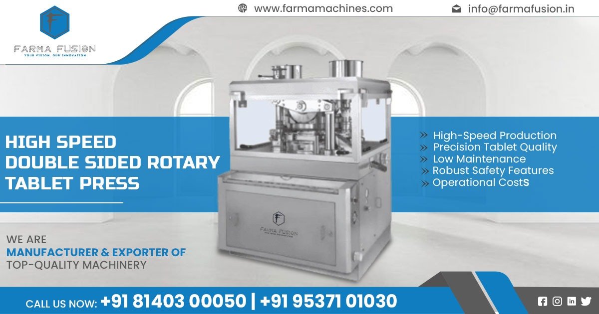 High Speed Double Sided Rotary Tablet Press Machine in Hyderabad