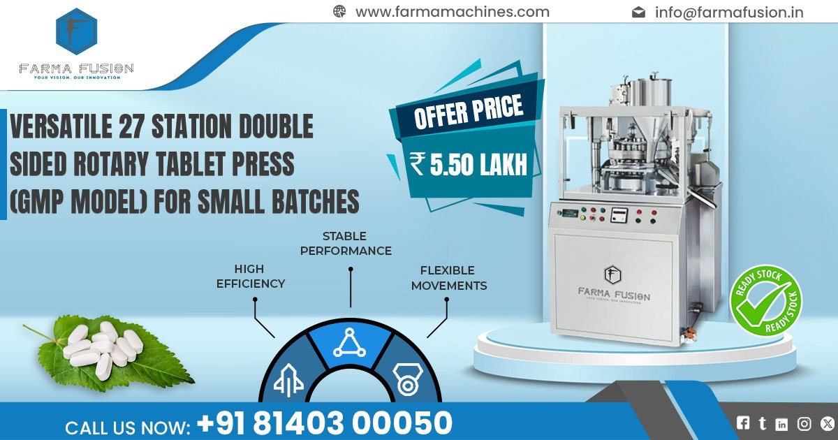 Double Sided Rotary Tablet Press Machine in India