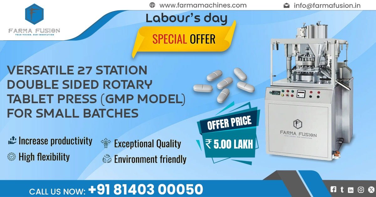 Double Sided Rotary Tablet Press Machine in Gujarat