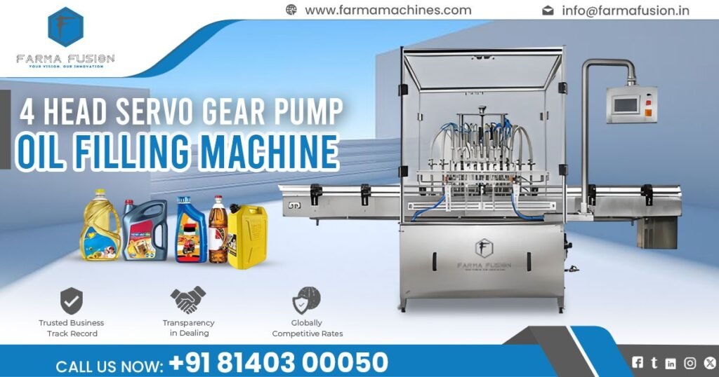 4 Head Servo Gear Pump Oil Filling Machine