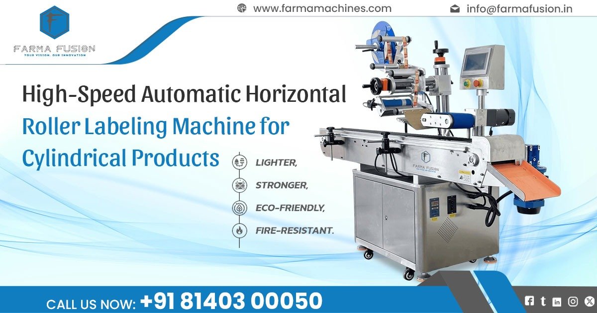 High-Speed Automatic Horizontal Roller Labeling Machine in India